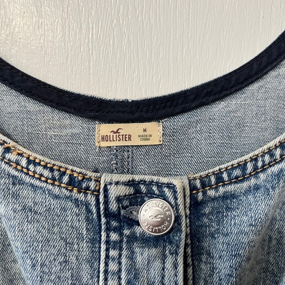Hollister Two-Tone Denim Mini Dress/Size Medium - Picture 5 of 10